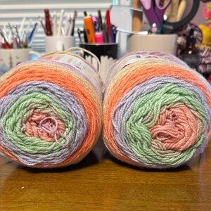 Lion Brand cupcake yarn  color gelato